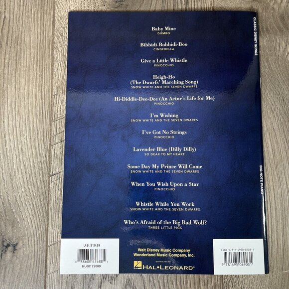 Classic Disney Songs Sheet Music Big Note Piano Songbook Hal Leonard - Picture 3 of 4